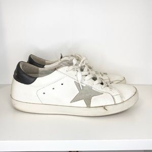 Golden Goose White And Black Sneakers As Is